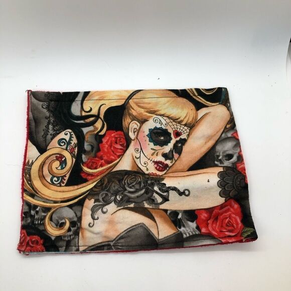 Sugar Skull Patch~Taylor Swift Look Fabric Lined NWOT Day of the Dead Bling - Picture 1 of 15